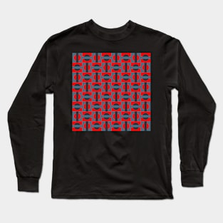 Abstract geometrical mid century pattern Long Sleeve T-Shirt